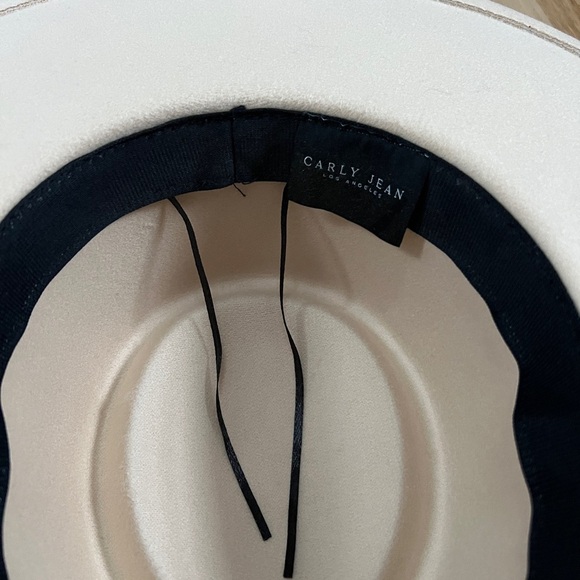 CJLA Womens Cream Wide Brim Vegan Felt Hat One Size Adjustable - Picture 8 of 8